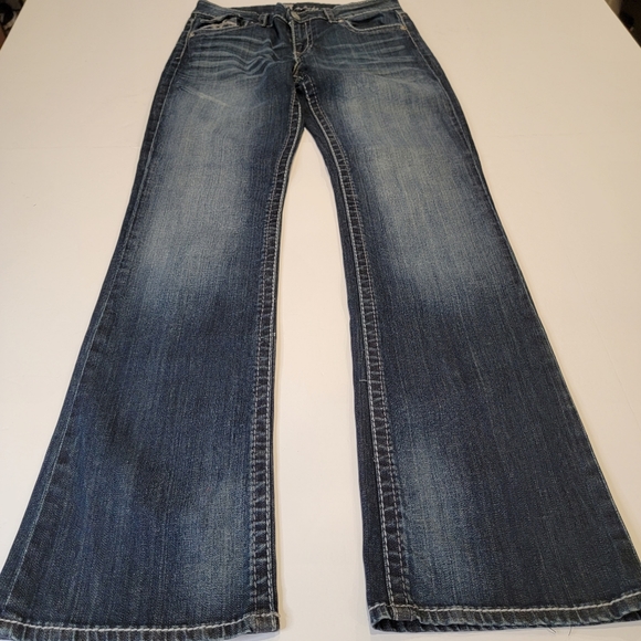 Kut From The Kloth Boot Cut Mid-Rise Dark Wash Button Flap Pocket Jean Size 8 - Picture 3 of 17